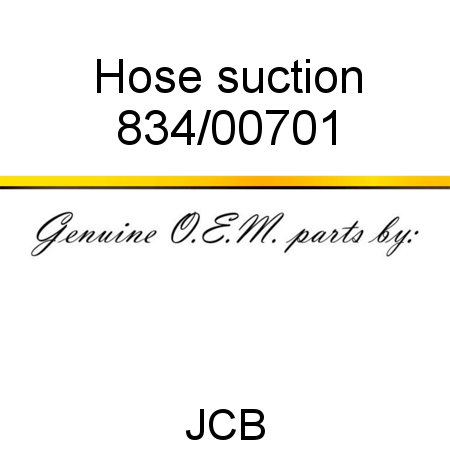 Hose, suction 834/00701