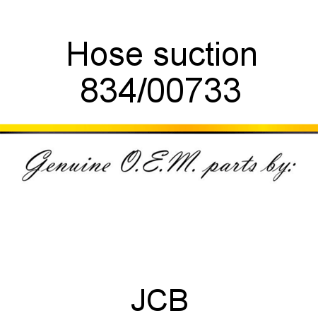 Hose, suction 834/00733