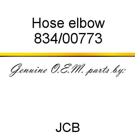 Hose, elbow 834/00773