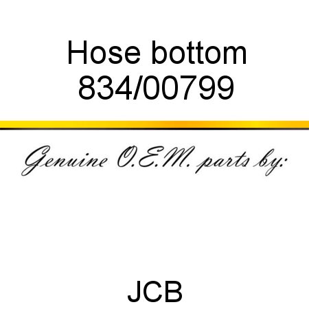 Hose, bottom 834/00799