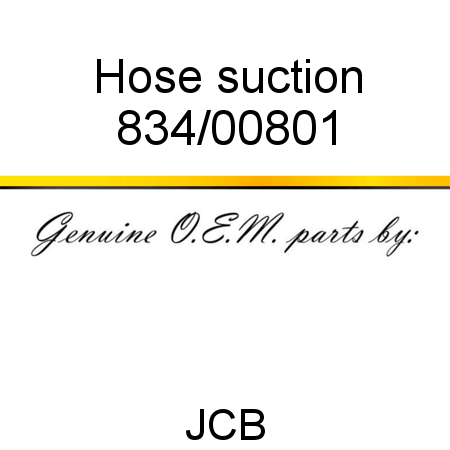 Hose, suction 834/00801