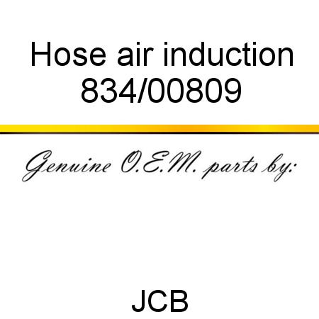 Hose, air induction 834/00809