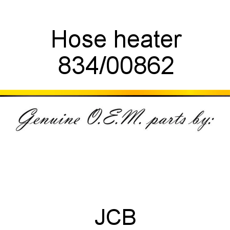 Hose, heater 834/00862