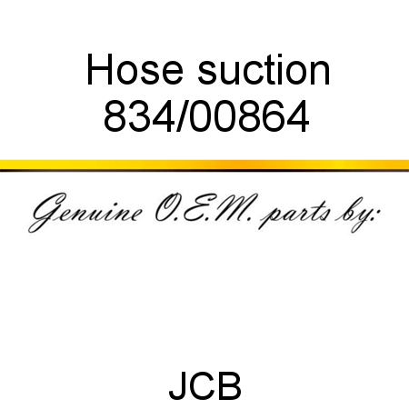 Hose, suction 834/00864