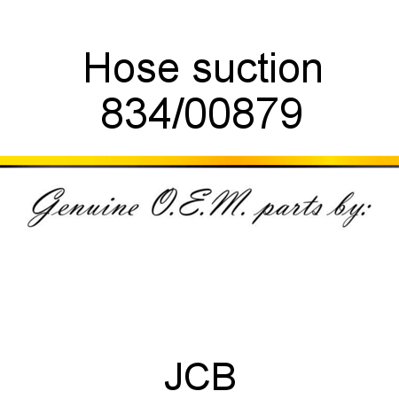 Hose, suction 834/00879