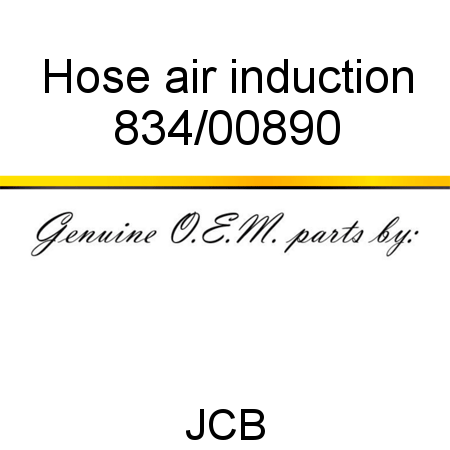 Hose, air induction 834/00890