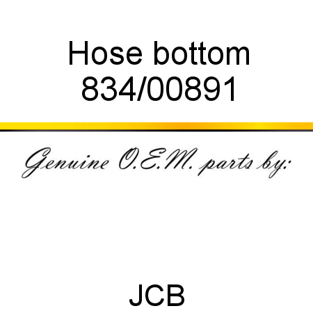 Hose, bottom 834/00891