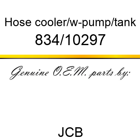 Hose, cooler/w-pump/tank 834/10297