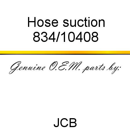 Hose, suction 834/10408