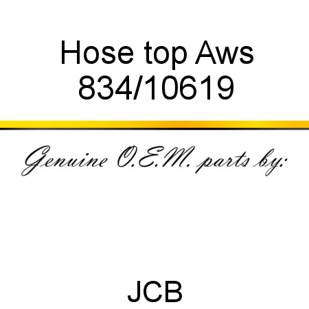 Hose, top Aws 834/10619