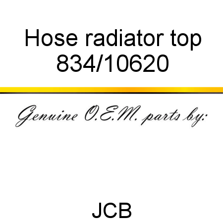 Hose, radiator top 834/10620