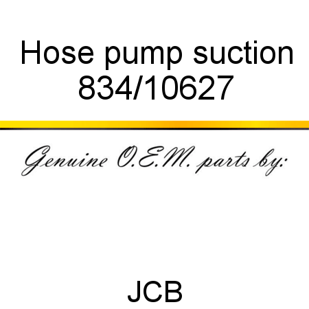 Hose, pump suction 834/10627