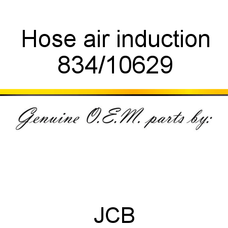 Hose, air induction 834/10629