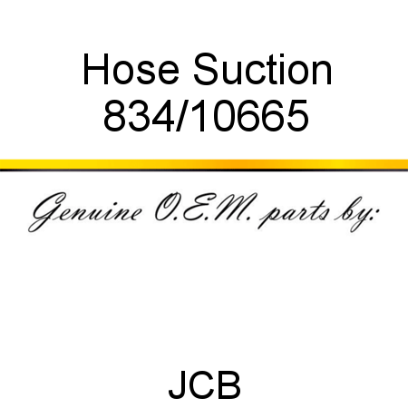 Hose, Suction 834/10665