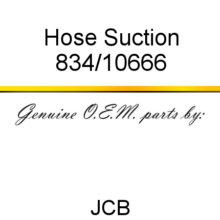 Hose, Suction 834/10666