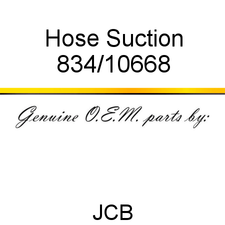 Hose, Suction 834/10668