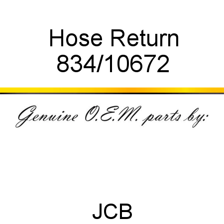 Hose, Return 834/10672