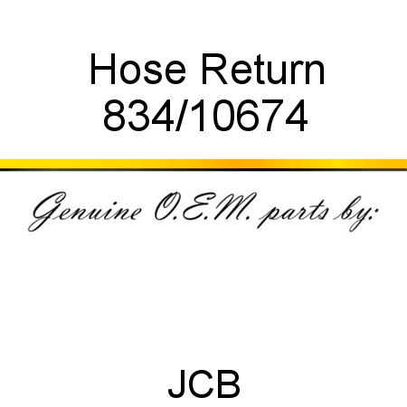 Hose, Return 834/10674