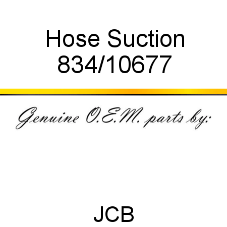 Hose, Suction 834/10677