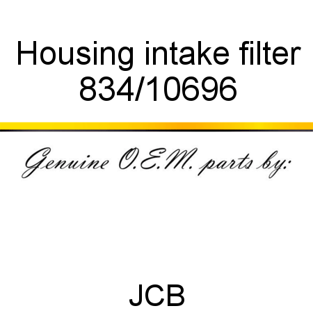 Housing, intake filter 834/10696