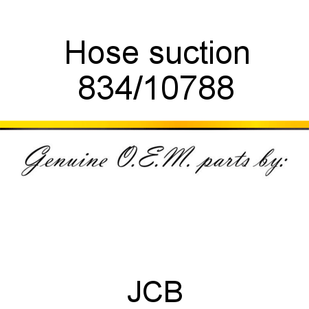 Hose, suction 834/10788
