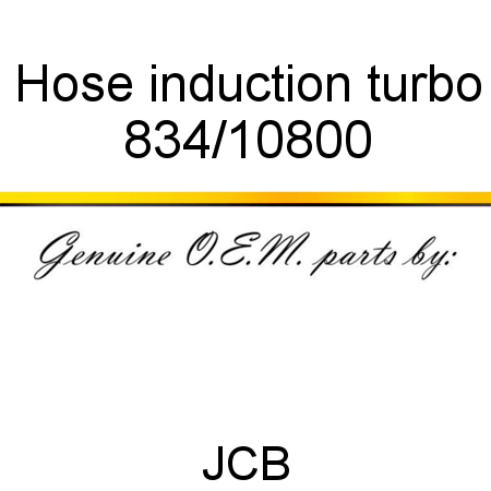 Hose, induction turbo 834/10800