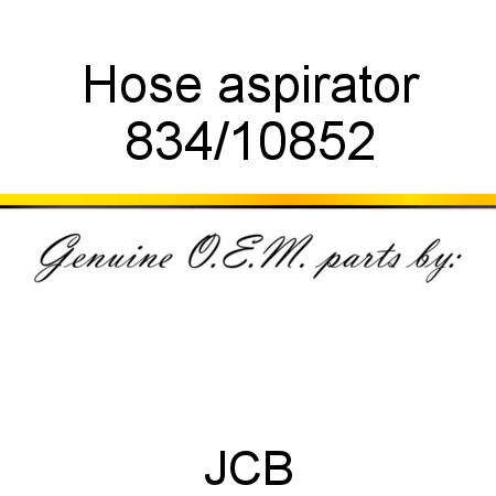 Hose, aspirator 834/10852