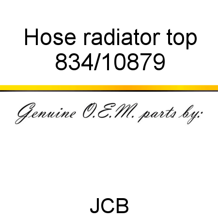 Hose, radiator top 834/10879