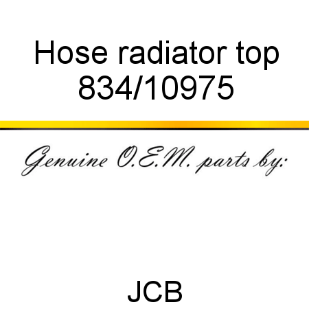 Hose, radiator top 834/10975