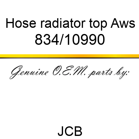 Hose, radiator top, Aws 834/10990