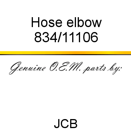 Hose, elbow 834/11106