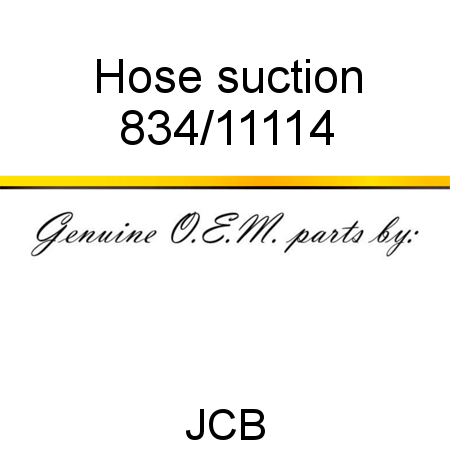 Hose, suction 834/11114
