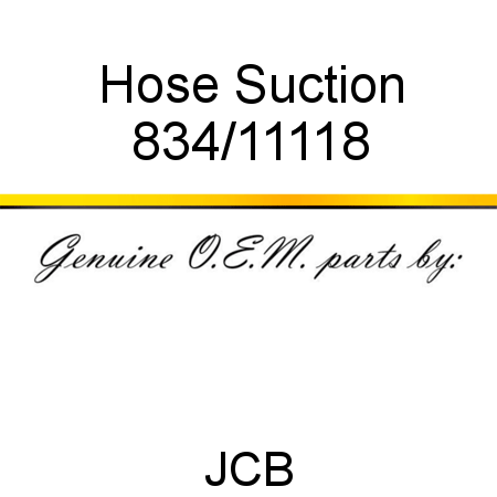 Hose, Suction 834/11118