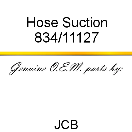 Hose, Suction 834/11127