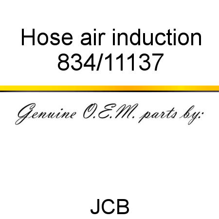 Hose, air induction 834/11137
