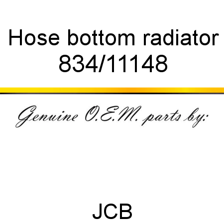 Hose, bottom radiator 834/11148