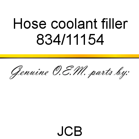 Hose, coolant filler 834/11154