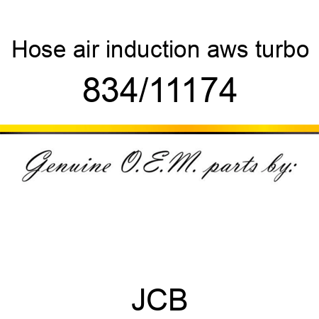 Hose, air induction, aws turbo 834/11174