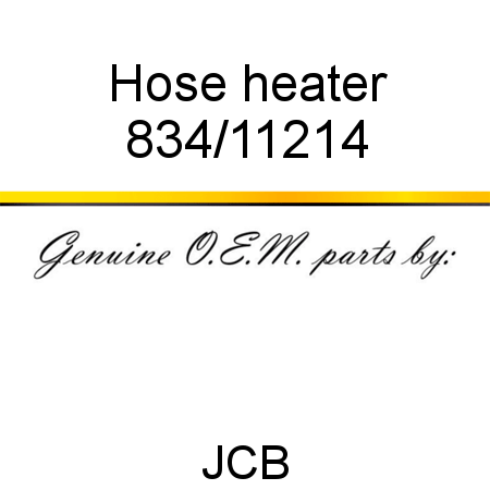 Hose, heater 834/11214