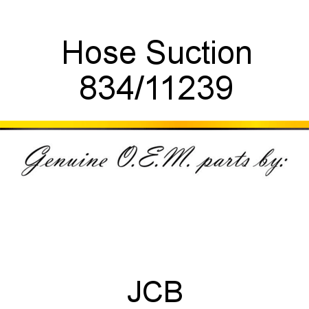 Hose, Suction 834/11239
