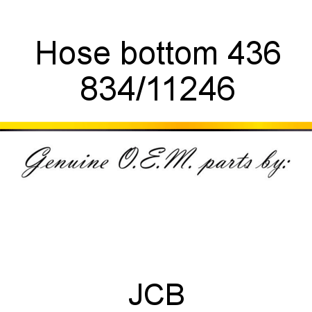 Hose, bottom, 436 834/11246