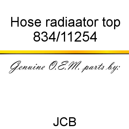 Hose, radiaator top 834/11254