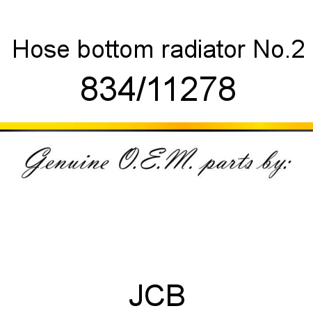 Hose, bottom radiator, No.2 834/11278