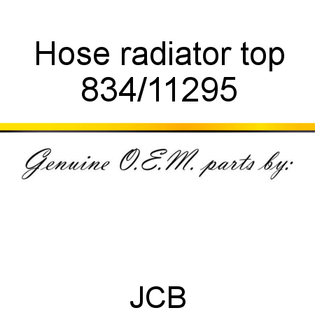 Hose, radiator top 834/11295