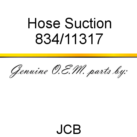 Hose, Suction 834/11317
