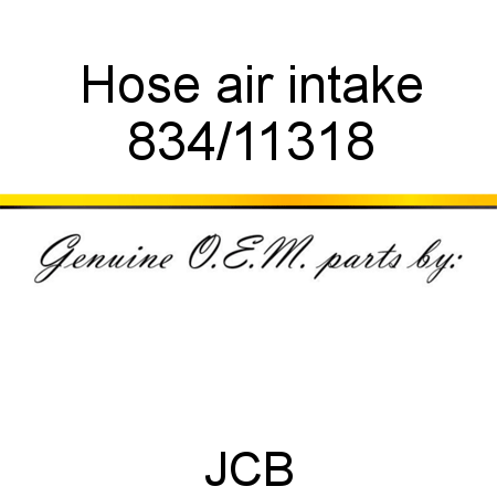 Hose, air intake 834/11318