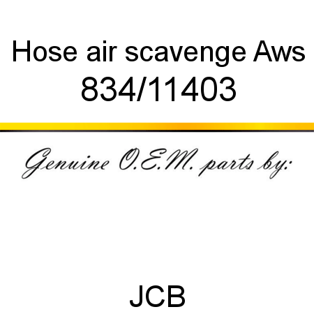 Hose, air scavenge Aws 834/11403