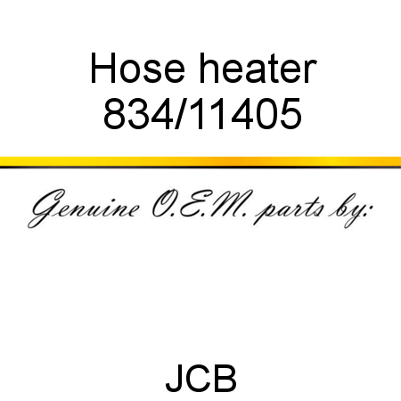 Hose, heater 834/11405