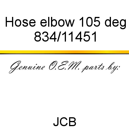 Hose, elbow 105 deg 834/11451