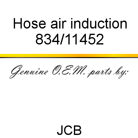 Hose, air induction 834/11452